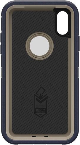 حافظة OTTERBOX DEFENDER SERIES SCREENLESS EDITION لجهاز iPhone Xr - تغليف FRĒe الإحباط - DARK LAKE (CHINCHILLA/DRESS BLUES) in Saudi Arabia