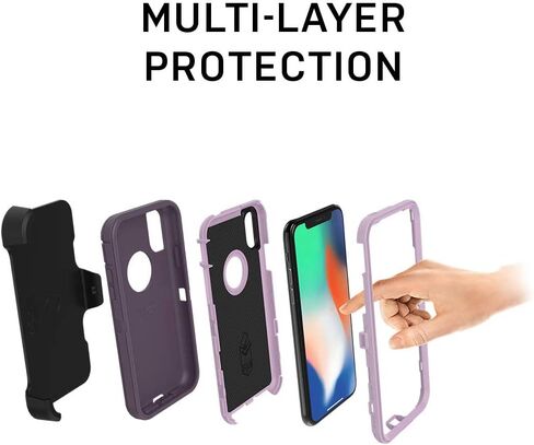 حافظة OTTERBOX DEFENDER SERIES SCREENLESS EDITION لجهاز iPhone Xr - تغليف FRĒe الإحباط - DARK LAKE (CHINCHILLA/DRESS BLUES) in Saudi Arabia
