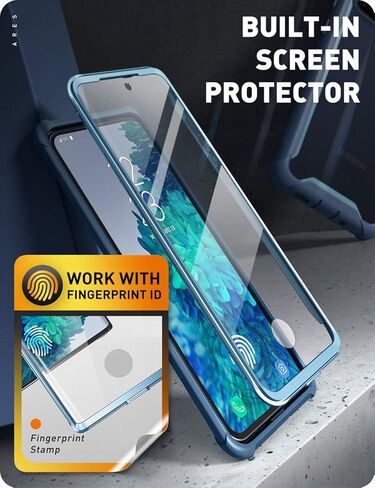 سلسلة i-Blason Ares مصممة لحافظة Samsung Galaxy S20 FE 5G (إصدار 2020)، حافظة شفافة متينة بطبقة مزدوجة مع واقي شاشة مدمج (أرجواني) in Kuwait