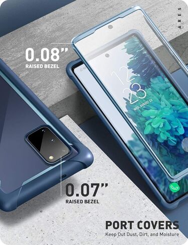سلسلة i-Blason Ares مصممة لحافظة Samsung Galaxy S20 FE 5G (إصدار 2020)، حافظة شفافة متينة بطبقة مزدوجة مع واقي شاشة مدمج (أرجواني) in Kuwait