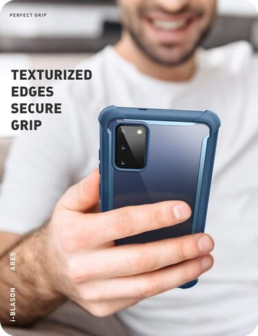 سلسلة i-Blason Ares مصممة لحافظة Samsung Galaxy S20 FE 5G (إصدار 2020)، حافظة شفافة متينة بطبقة مزدوجة مع واقي شاشة مدمج (أرجواني) in Kuwait