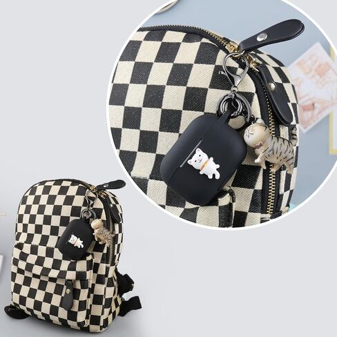 Wonhibo Cute Orange Cat for Airpods Pro Case, Kawaii Animal Kitten Cover for Airpod Pro 2019 with Keychain in Saudi Arabia