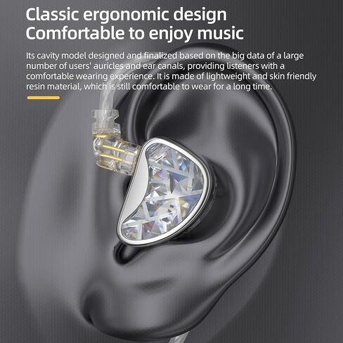 KZ AS24 in-Ear Monitor Headphone 24BA Drivers High-Performance HiFi IEM Earphones, Noise Isolation Wired Earbuds for Musicians Singer Dj Drummer Audiophile(Clear,no mic) in Saudi Arabia