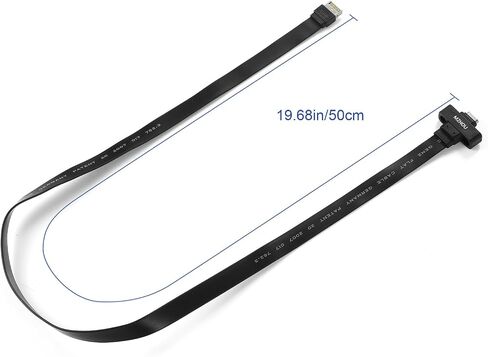 كابل تمديد USB 3.1 من النوع C لرأس اللوحة الأمامية 57 سم، كابل USB 3.1 من النوع E إلى USB 3.1 من النوع C من الجيل الثاني بسرعة تصل إلى 10 جيجابت في الثانية، مع برغي تثبيت (0.5 متر) in Kuwait