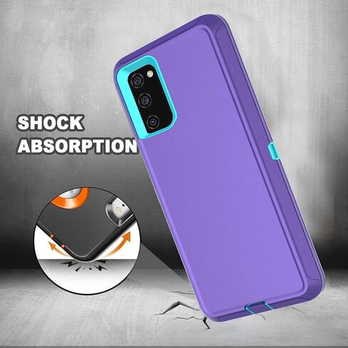 Annymall Cover for Galaxy S20 FE 5G Case for Samsung S20 FE Heavy Duty Case with Screen Protector for Women Men Rugged Shockproof Cover for Samsung Galaxy S20 FE 5G 6.5 inch (Purple/Sky Blue) in Saudi Arabia