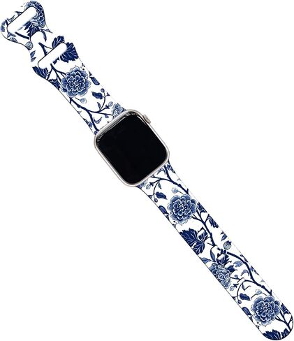 Floral watch Bands Compatible with Apple Watch Band for women 44mm 40mm 38mm 41mm 45mm 49mm 42mm, Soft Silicone Cute Flower Pattern Sport Strap for iWatch Bands Series Ultra 2 SE 9 8 7 6 5 4 3 2 1 in Saudi Arabia