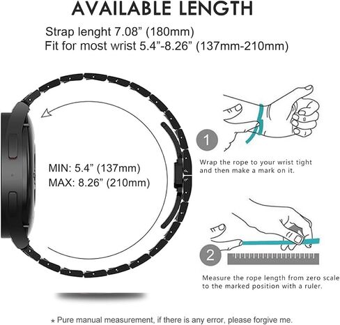 Bands Compatible with Samsung Galaxy Watch 7 / FE / 6/6 Classic / 5/5 Pro / 4/4 Classic/Galaxy 3 41mm, 20mm Thin Iron Man Stainless Steel Metal Strap for Women Men Black-green in Kuwait