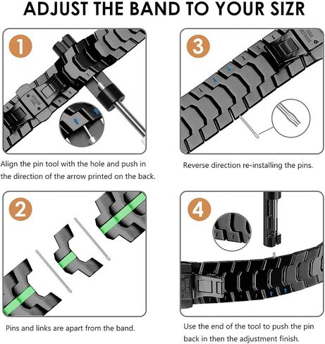 Bands Compatible with Samsung Galaxy Watch 7 / FE / 6/6 Classic / 5/5 Pro / 4/4 Classic/Galaxy 3 41mm, 20mm Thin Iron Man Stainless Steel Metal Strap for Women Men Black-green in Kuwait