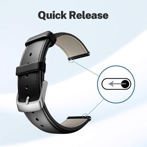 Ticwatch E3 Leather Watch Band Accessory Watch Strap, 20mm Width Brown Leather Replacement Watchband GTH Pro, C2 Onyx and C2 Platinum in Kuwait