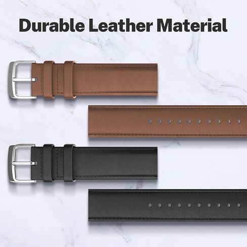 Ticwatch E3 Leather Watch Band Accessory Watch Strap, 20mm Width Brown Leather Replacement Watchband GTH Pro, C2 Onyx and C2 Platinum in Kuwait