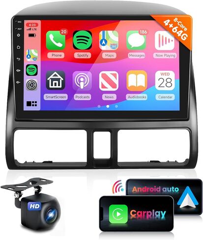 Podofo Radio for Honda CRV 2002-2006 4G 64G Android Car Stereo with Wireless Carplay Android Auto AI DSP/36 EQ 9inch 1280X720P IPS Touch Screen 5.0 Bluetooth GPS FM/RDS WiFi AHD Backup Camera in Saudi Arabia