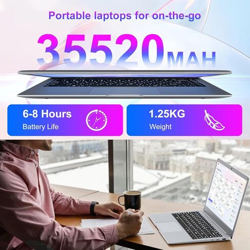 كمبيوتر محمول Jumper مع وحدة المعالجة المركزية Celeron N5095، Office 365 سنة واحدة، ذاكرة الوصول العشوائي 16 جيجابايت 128 جيجابايت EMMC، 1 تيرابايت SSD، كمبيوتر محمول مع شاشة FHD IPS 1920x1200، بطارية 38WH، 2.4G+5G WiFi، BT4.0، HDMI، أجهزة كمبيوتر محمولة  in Kuwait