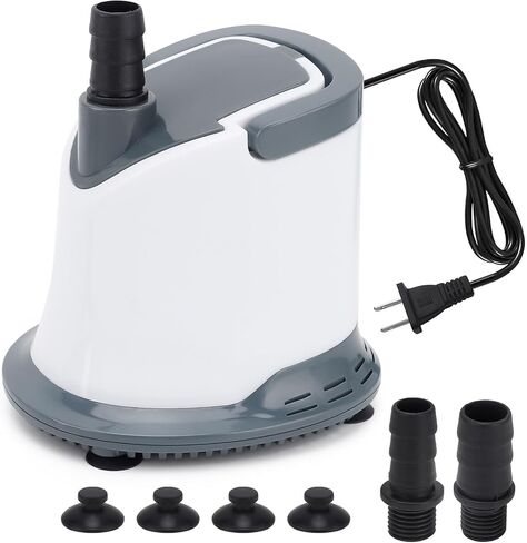 6W Mini Submersible Pump 100GPH, 350L/H, Max Lift up to 2ft, Submersible Water Pump with Adjustable Switch 2 Nozzles 5ft Power Cord for Fountain, Fish Tank, Pond, Statuary, Aquarium (Green) in Saudi Arabia
