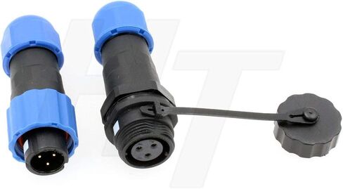 SD13 2 Pin Male Female Cable Plug Receptacle Circular Waterproof IP68 Plastic Connector for Outdoor Power Electrical Devices in Saudi Arabia