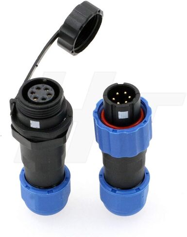 SD13 2 Pin Male Female Cable Plug Receptacle Circular Waterproof IP68 Plastic Connector for Outdoor Power Electrical Devices in Saudi Arabia