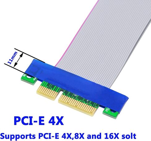 CERRXIAN PCI-e PCI Express 16X أنثى إلى 4X ذكر Riser التعدين تمديد كابل 14 سم (16-4x) in Saudi Arabia