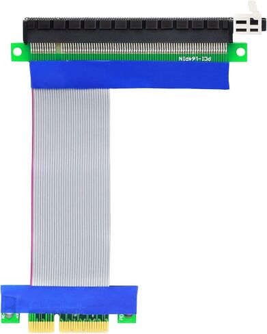 CERRXIAN PCI-e PCI Express 16X أنثى إلى 4X ذكر Riser التعدين تمديد كابل 14 سم (16-4x) in Saudi Arabia