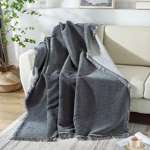 Reversible Sofa Cover Blanket Sectional Couch Cover Sheet Blanket for 3 Cushion Couch, Machine Washable Scratch-Proof Furniture Protector for Cats Dogs, 71’’ x118’’, Beige in Kuwait