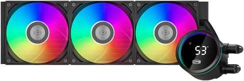 PCCOOLER CPS DA360 PRO ARGB BK مبرد سائل لوحدة المعالجة المركزية لسطح المكتب، مبرد مياه CPU AIO 360 مم مع مراوح ARGB 120 مم، كمبيوتر تبريد مياه لا نهائي ARGB لـ LGA 115X/1200/1700/1851/20XX، AMD AM4 AM5 أسود in Saudi Arabia