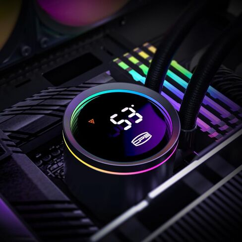 PCCOOLER CPS DA360 PRO ARGB BK مبرد سائل لوحدة المعالجة المركزية لسطح المكتب، مبرد مياه CPU AIO 360 مم مع مراوح ARGB 120 مم، كمبيوتر تبريد مياه لا نهائي ARGB لـ LGA 115X/1200/1700/1851/20XX، AMD AM4 AM5 أسود in Saudi Arabia