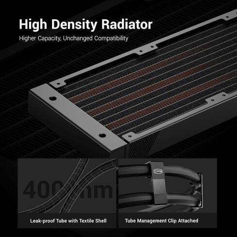 PCCOOLER CPS DA360 PRO ARGB BK مبرد سائل لوحدة المعالجة المركزية لسطح المكتب، مبرد مياه CPU AIO 360 مم مع مراوح ARGB 120 مم، كمبيوتر تبريد مياه لا نهائي ARGB لـ LGA 115X/1200/1700/1851/20XX، AMD AM4 AM5 أسود in Saudi Arabia