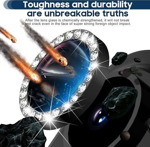 Suoman for iPhone 15 Pro Max Camera Lens Protector/15 Pro Camera Lens Protector, [Strong Adhesion] [Perfectly Fit] for iPhone 15 Pro Max/15 Pro Camera Cover 9H Tempered Glass-Diamond Silver in Kuwait