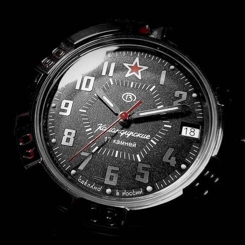 VOSTOK | Men’s Komandirskie Black Hexagon Russian Mechanical Military Style Watch | Model 431744, 436744, 811744, 816744 in Kuwait