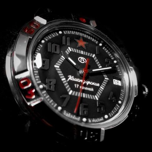 VOSTOK | Men’s Komandirskie Black Hexagon Russian Mechanical Military Style Watch | Model 431744, 436744, 811744, 816744 in Kuwait