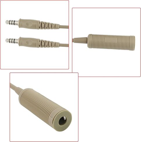 HEARFALCOM Tactical Headset Adapter Single Pass to Dual Pass Cable Compatible with COMTAC SORDIN Tactical Hunting Shooting Headset (DE) in Saudi Arabia