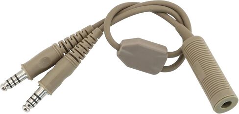 HEARFALCOM Tactical Headset Adapter Single Pass to Dual Pass Cable Compatible with COMTAC SORDIN Tactical Hunting Shooting Headset (DE) in Saudi Arabia
