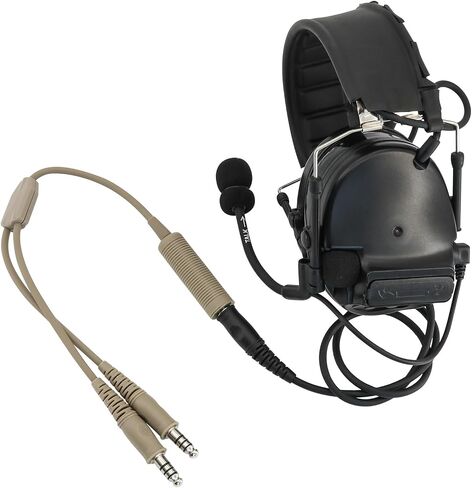 HEARFALCOM Tactical Headset Adapter Single Pass to Dual Pass Cable Compatible with COMTAC SORDIN Tactical Hunting Shooting Headset (DE) in Saudi Arabia