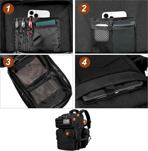 LHI Military Tactical Backpack for Men and Women 45L Army 3 Days Assault Pack Bag Large Rucksack with Molle System in Saudi Arabia