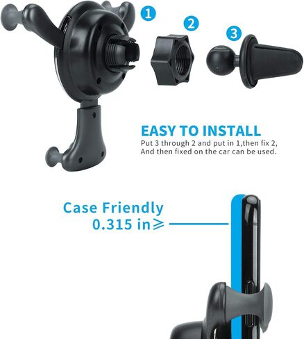 Wireless car Charger Mount-Adjustable Bracket-Gravity System-Fast Charging in Saudi Arabia