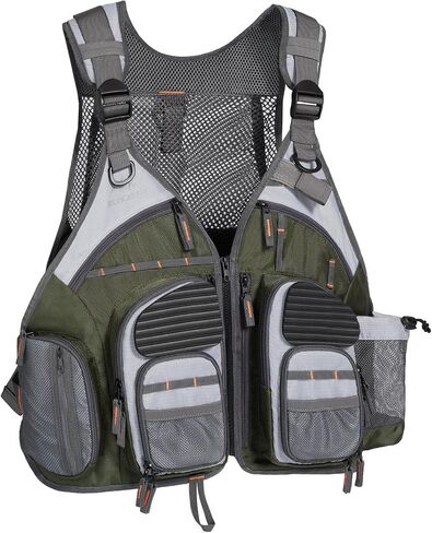 BASSDASH Fishing Vest Adjustable for Men and Women, for Fly Bass Boat Fishing in Saudi Arabia