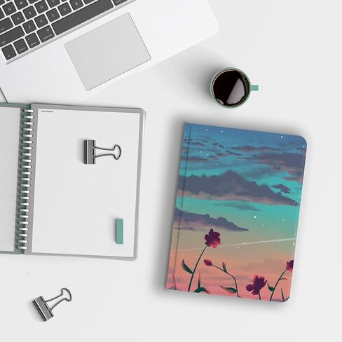 متوافق مع حافظة iPad Mini الجيل الخامس/الرابع مقاس 7.9 بوصات، غطاء حماية قابل للطي بتصميم مناظر طبيعية، جلد مقاوم للصدمات مع حامل أقلام، حقل جميل لغروب الشمس باللون الوردي والبني in Saudi Arabia