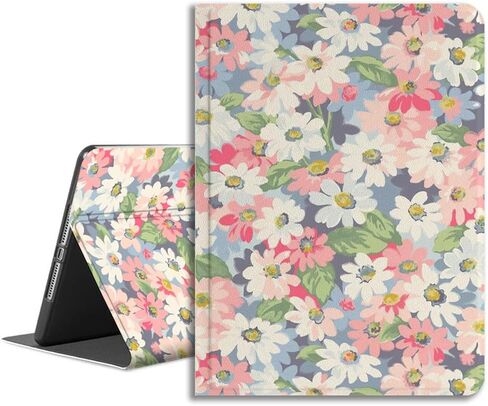 متوافق مع حافظة iPad Mini الجيل الخامس/الرابع مقاس 7.9 بوصات، غطاء حماية قابل للطي بتصميم مناظر طبيعية، جلد مقاوم للصدمات مع حامل أقلام، حقل جميل لغروب الشمس باللون الوردي والبني in Kuwait