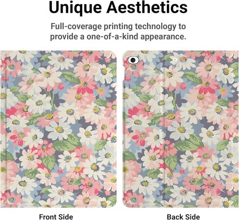 متوافق مع حافظة iPad Mini الجيل الخامس/الرابع مقاس 7.9 بوصات، غطاء حماية قابل للطي بتصميم مناظر طبيعية، جلد مقاوم للصدمات مع حامل أقلام، حقل جميل لغروب الشمس باللون الوردي والبني in Kuwait