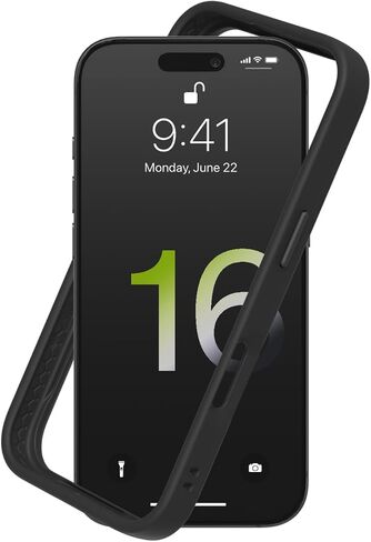 RhinoShield Bumper Case Compatible with [iPhone 16 Pro Max] | CrashGuard - Shock Absorbent Slim Design Protective Cover 3.5M / 11ft Drop Protection - Black in Kuwait