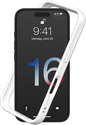 RhinoShield Bumper Case Compatible with [iPhone 16 Pro Max] | CrashGuard - Shock Absorbent Slim Design Protective Cover 3.5M / 11ft Drop Protection - Black in Kuwait