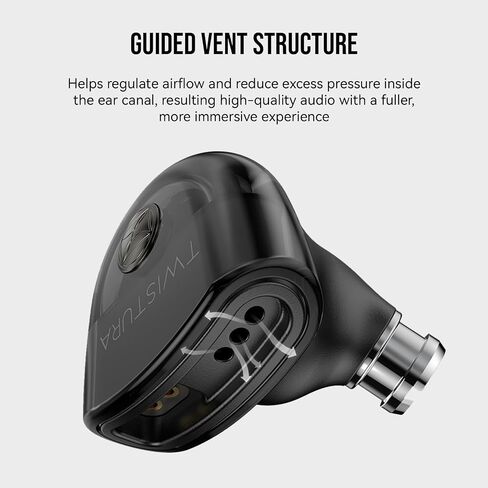 Linsoul TWISTURA D-Minor in Ear Monitor, 10mm Dual-Magnetic LCP Dynamic Driver Earphone IEM, Wired Earbuds with Replaceable Tuning Nozzle, Detachable Cable for Musician Audiophile (Without Mic) in Saudi Arabia