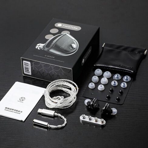 Linsoul TWISTURA D-Minor in Ear Monitor, 10mm Dual-Magnetic LCP Dynamic Driver Earphone IEM, Wired Earbuds with Replaceable Tuning Nozzle, Detachable Cable for Musician Audiophile (Without Mic) in Saudi Arabia