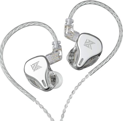 KZ DQ6 سماعة رأس ديناميكية من ثلاث وحدات داخل الأذن، سماعات ستيريو HIFI عازلة للضوضاء رياضية IEM سلكية / سماعات أذن / سماعات رأس مع كابل قابل للفصل (بدون ميكروفون، فضي) in Saudi Arabia