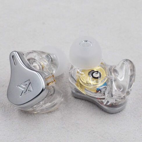 KZ DQ6 سماعة رأس ديناميكية من ثلاث وحدات داخل الأذن، سماعات ستيريو HIFI عازلة للضوضاء رياضية IEM سلكية / سماعات أذن / سماعات رأس مع كابل قابل للفصل (بدون ميكروفون، فضي) in Saudi Arabia