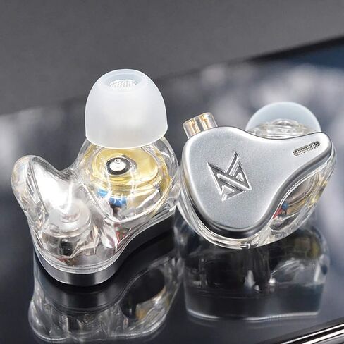 KZ DQ6 سماعة رأس ديناميكية من ثلاث وحدات داخل الأذن، سماعات ستيريو HIFI عازلة للضوضاء رياضية IEM سلكية / سماعات أذن / سماعات رأس مع كابل قابل للفصل (بدون ميكروفون، فضي) in Saudi Arabia