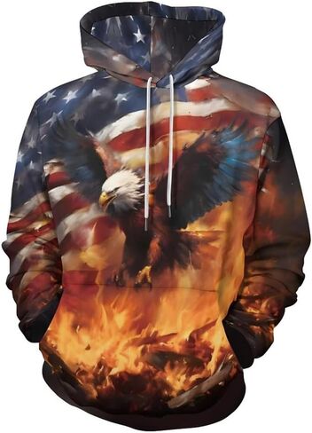 ENLACHIC Men's Viking Totem Hoodie 3D Digital Print Long Sleeve Pullover Sweatshirt Hoodies in Saudi Arabia
