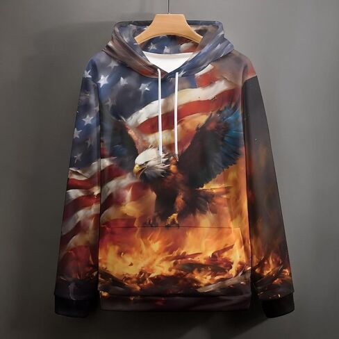 ENLACHIC Men's Viking Totem Hoodie 3D Digital Print Long Sleeve Pullover Sweatshirt Hoodies in Saudi Arabia