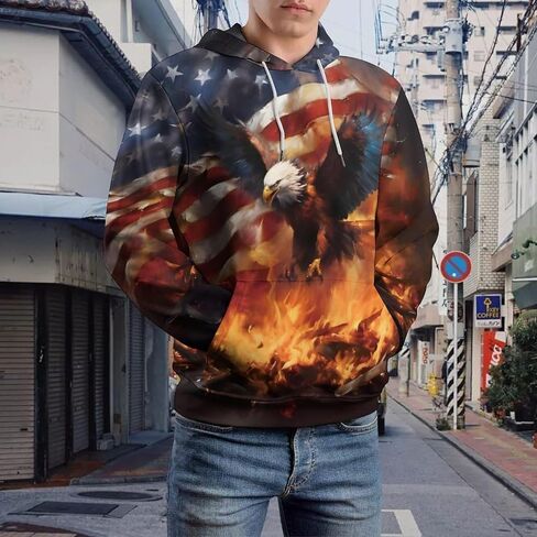 ENLACHIC Men's Viking Totem Hoodie 3D Digital Print Long Sleeve Pullover Sweatshirt Hoodies in Saudi Arabia