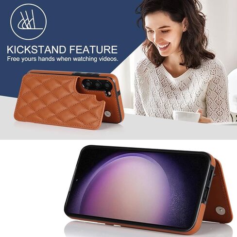 Asuwish Phone Case for Samsung Galaxy S23 Plus S23+ 5G Wallet Cover with Screen Protector and Leather RFID Card Holder Stand Cell Accessories S23plus 23S + S 23 23+ SM-S916U 6.6 inch Women Men White in Saudi Arabia