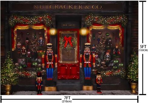 MEHOFOND Christmas Backdrop for Photography Christmas Toy Shop Kids Birthday Portrait Photo Background Winter Xmas Party Decorations Banner Photo Booth Props Vinyl 7x5ft in Saudi Arabia