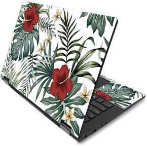 MightySkins Skin Compatible with Lenovo Flex 14" (2019) - Tropical Hibiscus | Protective, Durable, and Unique Vinyl Decal wrap Cover | Easy to Apply, Remove, and Change Styles | Made in The USA
